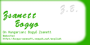 zsanett bogyo business card