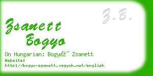 zsanett bogyo business card